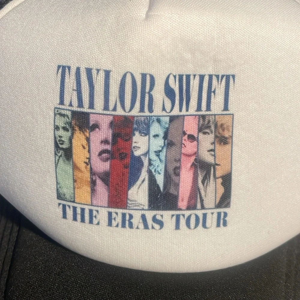 Taylor Swift The Eras Tour trucker hat black mesh white graphic new